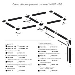 Подвод питания для шинопровода SMART ONE черный Denkirs