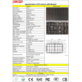 Модуль светодиодный Indoor P4 SMD RGB (320*160) GKGD