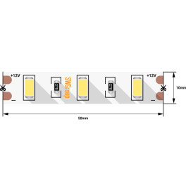 Лента светодиодная стандарт SMD5630 60LED/м 12Вт/м 12В IP20 Цвет:Холодный белый (1метр) SWG