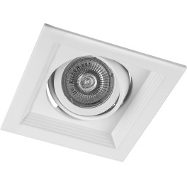 Светильник встраиваемый квадрат поворотный DLT201 MR16 белый Feron
